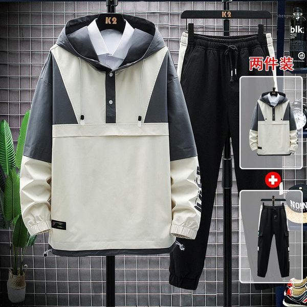 men's tracksuits mens hoodie suit spring autumn workwear pullover jacket and harem pants hip hop men sweatpants clothing, Gray
men's tracksuits mens hoodie suit spring autumn workwear pullover jacket and harem pants hip hop men sweatpants clothing, Gray
