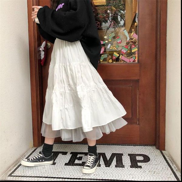 long tulle midi elastic women skirts high waist mesh tutu pleated black white skirt streetwear
long tulle midi elastic women skirts high waist mesh tutu pleated black white skirt streetwear