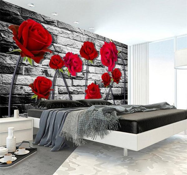 wallpapers custom wall mural po 3d stereoscopic embossed non-woven wallpaper red rose brick papers home decor living room bedroom
wallpapers custom wall mural po 3d stereoscopic embossed non-woven wallpaper red rose brick papers home decor living room bedroom
