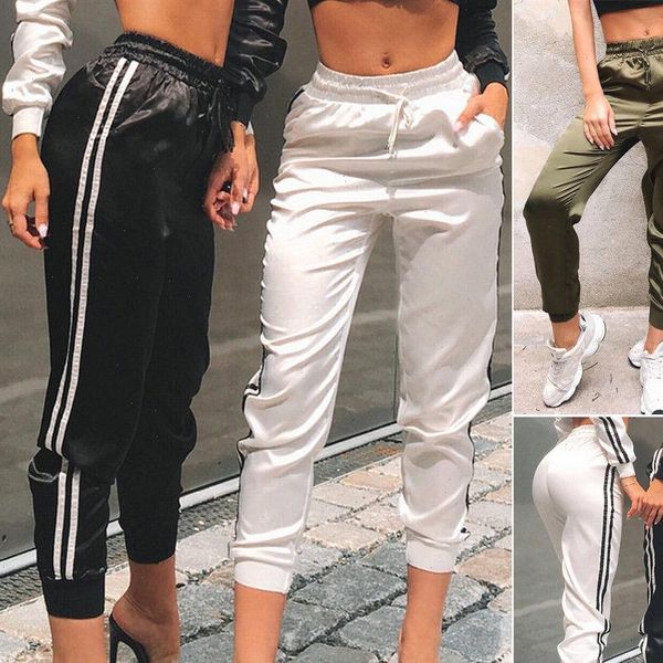 women pant brand jogger long pants womens fitness leggings sport high waist side striped jogging trousers streetpant, Black;white
women pant brand jogger long pants womens fitness leggings sport high waist side striped jogging trousers streetpant, Black;white