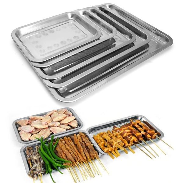 dishes & plates stainless steel rectangular plate barbecue grilled fish tray bbq container
dishes & plates stainless steel rectangular plate barbecue grilled fish tray bbq container