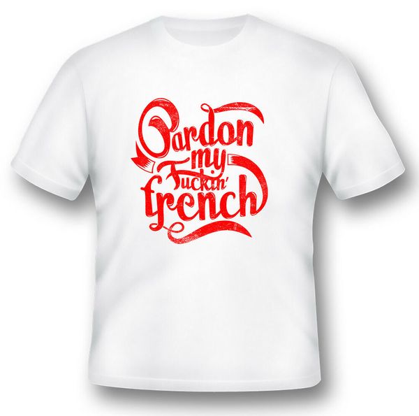 pardon my fcking french black or white tee, White;black