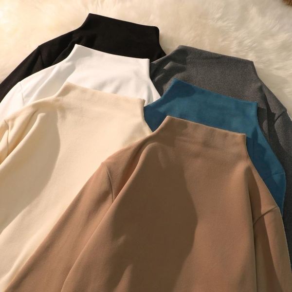 women's t-shirt autumn winter thicken warm t shirts women clothes harajuku slim turtleneck solid woman shirt long sleeve bottoming top, White
women's t-shirt autumn winter thicken warm t shirts women clothes harajuku slim turtleneck solid woman shirt long sleeve bottoming top, White