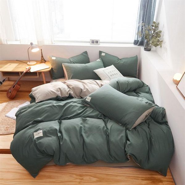 bedding sets simple solid color set frosted double sided duvet cover pillowcase flat/fitted bed sheet high end home textile
bedding sets simple solid color set frosted double sided duvet cover pillowcase flat/fitted bed sheet high end home textile