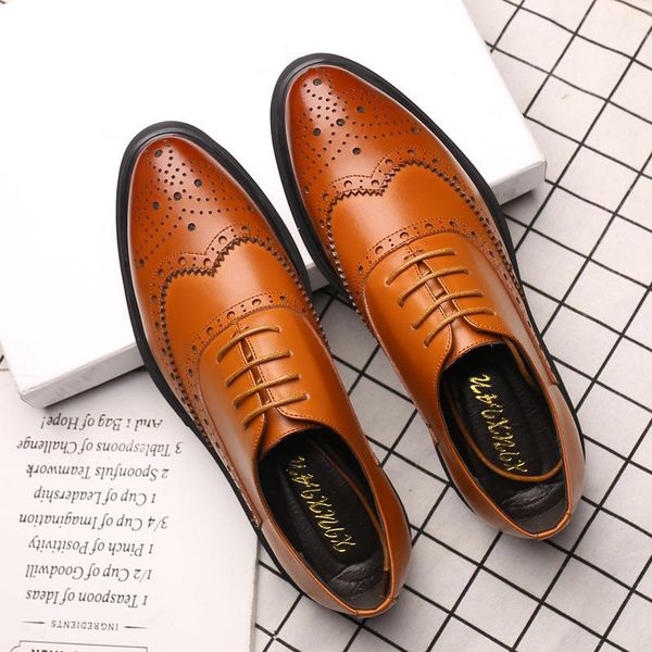 dress shoes 2021 spring men's leather formal wear business brogue nude fashion front lace-up genuine, Black
dress shoes 2021 spring men's leather formal wear business brogue nude fashion front lace-up genuine, Black