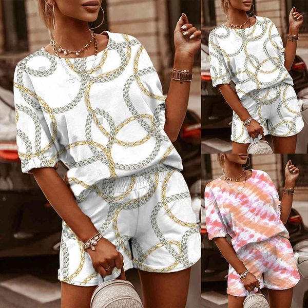 shorts sets summer casual women tracksuits short sleeved printed home two piece suit vetement femme tracksuit sweatshirt, Gray
shorts sets summer casual women tracksuits short sleeved printed home two piece suit vetement femme tracksuit sweatshirt, Gray