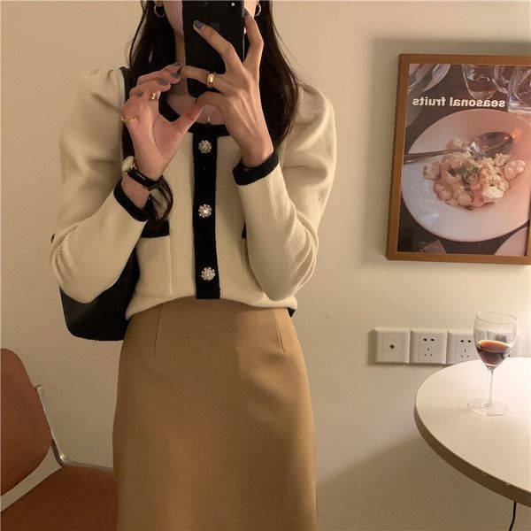 sweaters vintage chic color-hit elegance sweet sleeves women streetwear high waist stylish feminine sweaters, White;black
sweaters vintage chic color-hit elegance sweet sleeves women streetwear high waist stylish feminine sweaters, White;black