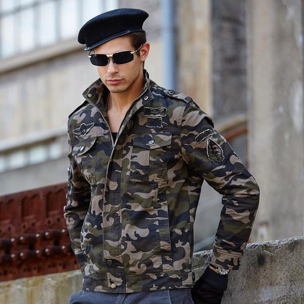 men's jackets fashion long sleeve jacket military style camouflage male youth autumn men 100% cotton canvas multi pocket coat, Black;brown
men's jackets fashion long sleeve jacket military style camouflage male youth autumn men 100% cotton canvas multi pocket coat, Black;brown