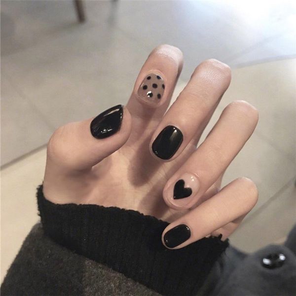 24pcs full cover square press on nails patch polka dot black heart bride false short wearable artificial with glue1, Red;gold
24pcs full cover square press on nails patch polka dot black heart bride false short wearable artificial with glue1, Red;gold