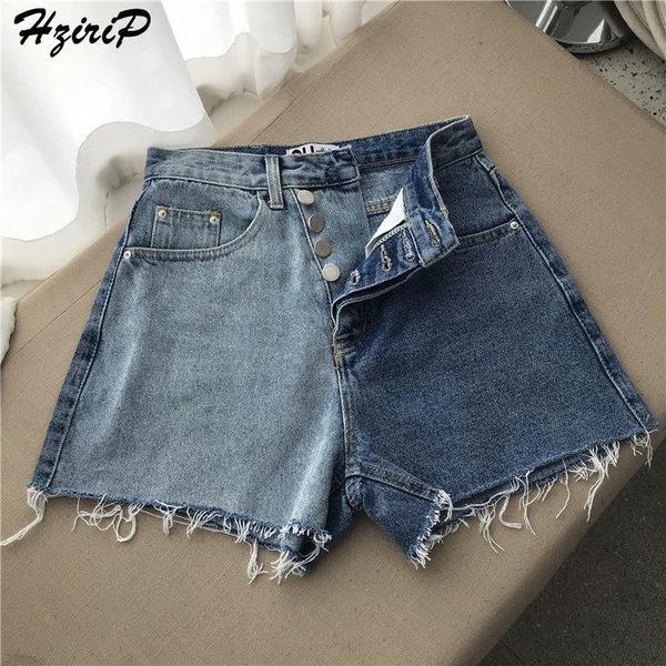 women's shorts hzirip 2021 summer patchwork irregular waist women pocket high jean color-hit simple large size denim, White;black
women's shorts hzirip 2021 summer patchwork irregular waist women pocket high jean color-hit simple large size denim, White;black