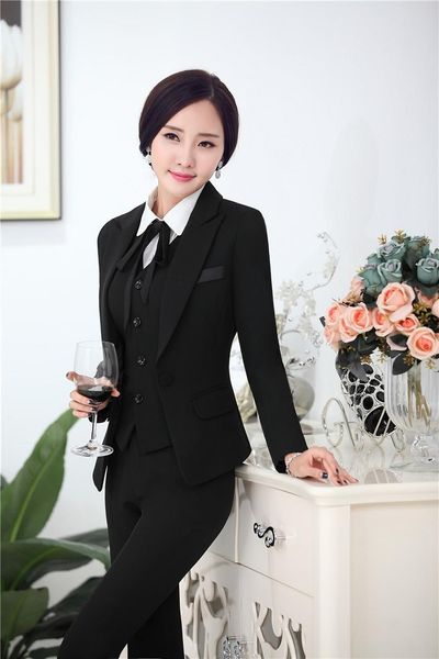 professional formal pantsuits ladies business women suits 3 pieces with jackets + pants vest female trousers sets ol women's two piece, White
professional formal pantsuits ladies business women suits 3 pieces with jackets + pants vest female trousers sets ol women's two piece, White