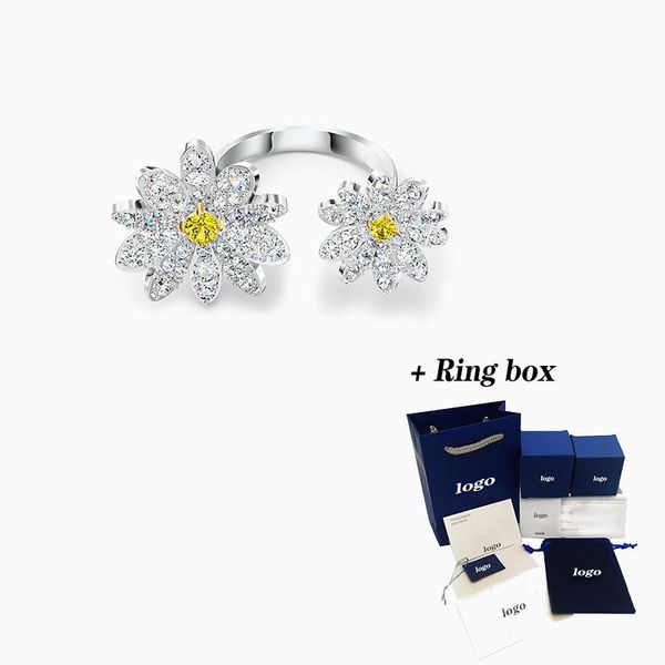 cluster rings fashion jewelry swa eternal flower open ring exquisite petal decoration female luxury engagement gift, Golden;silver
cluster rings fashion jewelry swa eternal flower open ring exquisite petal decoration female luxury engagement gift, Golden;silver