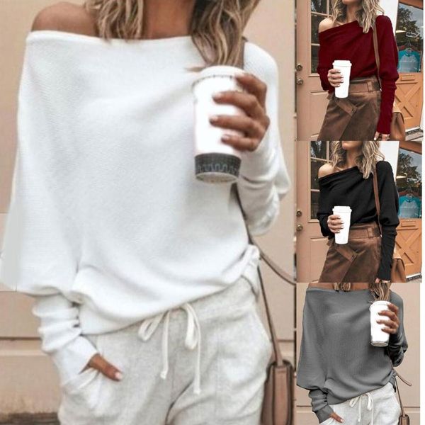 women's t-shirt women bat thread sleeve long casual loose shirt travel shopping winter pullovers off shoulder sweaters -opk, White
women's t-shirt women bat thread sleeve long casual loose shirt travel shopping winter pullovers off shoulder sweaters -opk, White