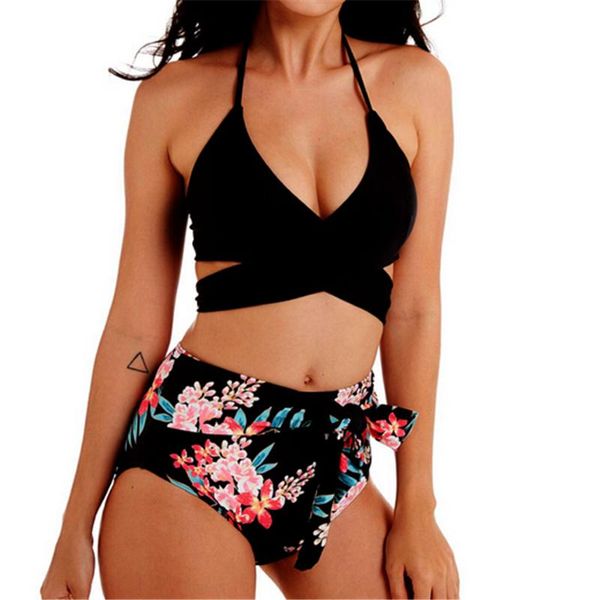 women's swimwear swimming suit for women high waist bikini padded beachwear ladies bathing set costume biquini, White;black
women's swimwear swimming suit for women high waist bikini padded beachwear ladies bathing set costume biquini, White;black