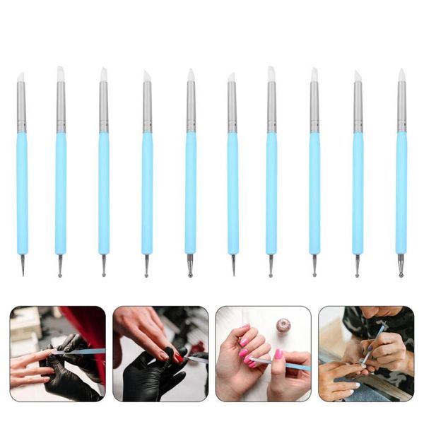 craft tools 1 set 10pcs uv nail art pens practical double-ended pottery (sky-blue) 
craft tools 1 set 10pcs uv nail art pens practical double-ended pottery (sky-blue)