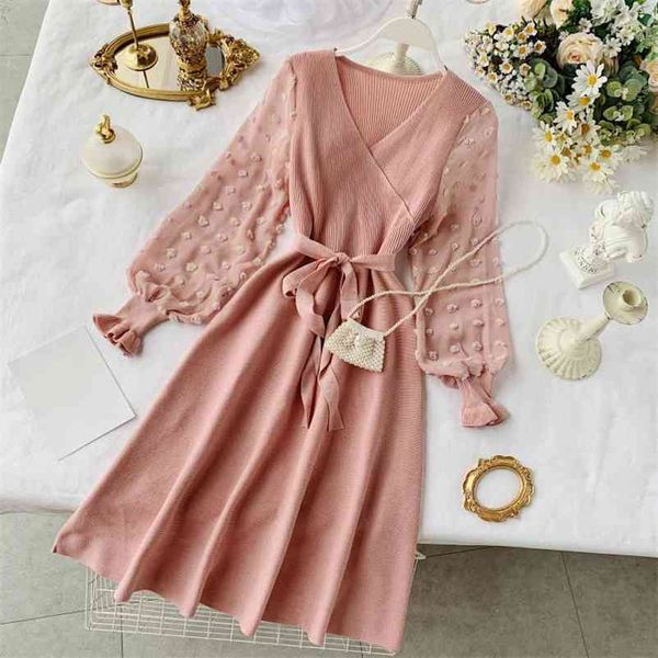 autumn knitted dress women sashes lantern sleeve v-neck a-line dresses female casual high waisted chiffon patchwork vestido 210524, Black;gray
autumn knitted dress women sashes lantern sleeve v-neck a-line dresses female casual high waisted chiffon patchwork vestido 210524, Black;gray