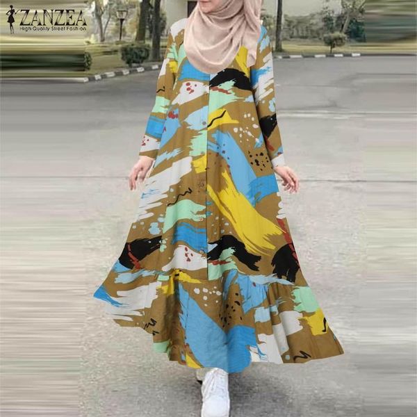 kaftan printed shirt dress women's muslim sundress zanzea casual long sleeve maxi vestidos female button ruffle robe plus size dresses, Black;gray
kaftan printed shirt dress women's muslim sundress zanzea casual long sleeve maxi vestidos female button ruffle robe plus size dresses, Black;gray