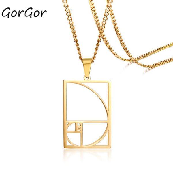 chains gorgor necklace men stainless steel golden rectangular fibonacci sequence pattern favourite hipster accessories pn-1146, Silver
chains gorgor necklace men stainless steel golden rectangular fibonacci sequence pattern favourite hipster accessories pn-1146, Silver