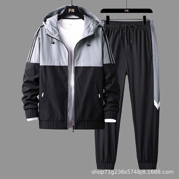 tracksuits fashion movement sportswear men's leisure suit in spring and autumn hooded jacket outdoor, Gray
tracksuits fashion movement sportswear men's leisure suit in spring and autumn hooded jacket outdoor, Gray