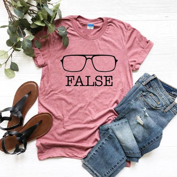 women's t-shirt false funny t shirts humor women office party glasses pattern summer teeshirts print cotton fabric friend gift, White
women's t-shirt false funny t shirts humor women office party glasses pattern summer teeshirts print cotton fabric friend gift, White