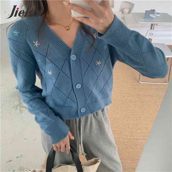 autumn winter short cardigans sweater women embroidery v-neck pull femme chic slim hollow out cardigan sweaters 210426, White;black
autumn winter short cardigans sweater women embroidery v-neck pull femme chic slim hollow out cardigan sweaters 210426, White;black