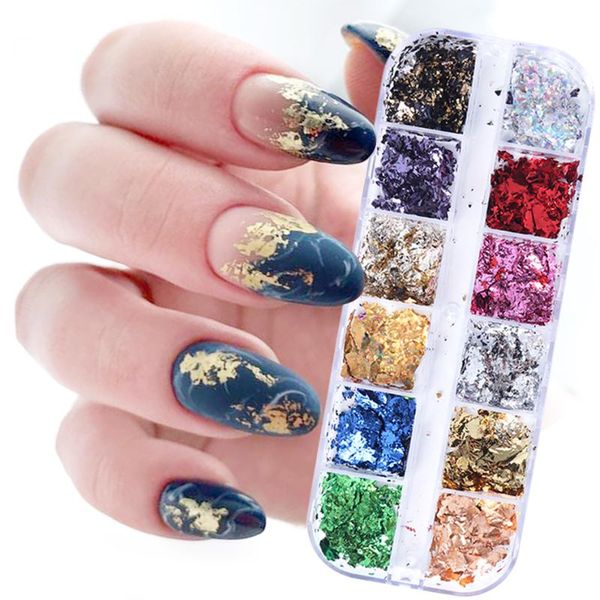 nail glitter 12grid gold foils gorgeous nails flakes paillette chip aluminum design shinny art decoration accessories gl950, Silver;gold
nail glitter 12grid gold foils gorgeous nails flakes paillette chip aluminum design shinny art decoration accessories gl950, Silver;gold