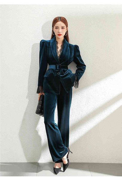 women's two piece pants zawfl-2-piece set of korean high-quality women's wear, veet lace suit, formal jacket, coat and tights, aut, White
women's two piece pants zawfl-2-piece set of korean high-quality women's wear, veet lace suit, formal jacket, coat and tights, aut, White