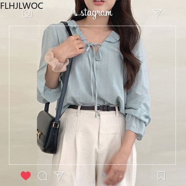 women's knits & tees korea chic blusas feminine japanese style girls cute sweet preppystyle solid bow tie women shirt blouses, White
women's knits & tees korea chic blusas feminine japanese style girls cute sweet preppystyle solid bow tie women shirt blouses, White