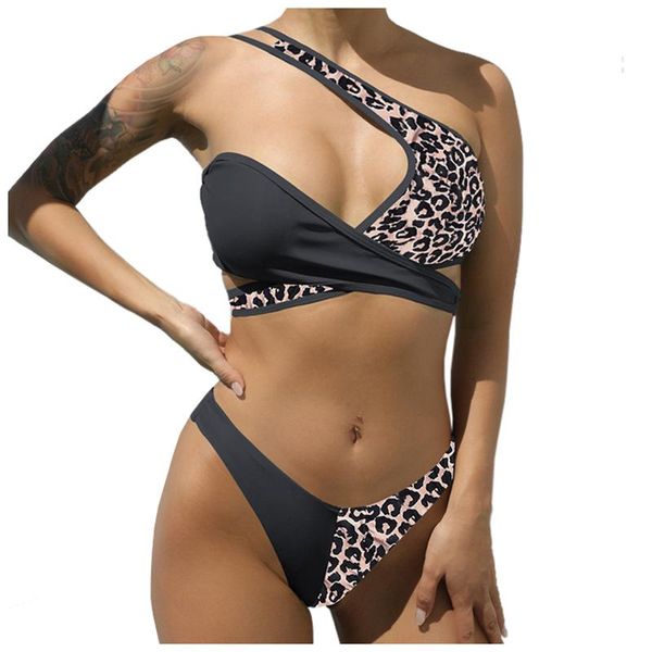 women's swimwear leopard push up bandeau swimsuit irregular shoulder straps women surfing bra cup bikini set high cut swimsuit#g3, White;black
women's swimwear leopard push up bandeau swimsuit irregular shoulder straps women surfing bra cup bikini set high cut swimsuit#g3, White;black
