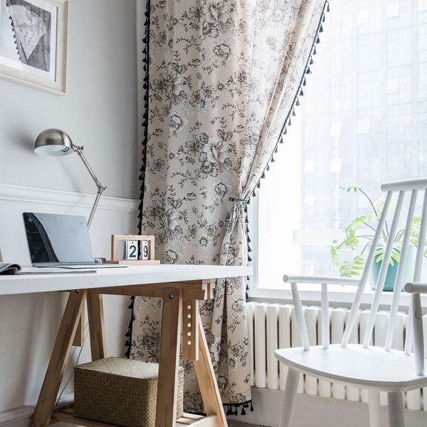 rose print cotton linen kitchen curtain printing bohemian semi-shaded tassel classic style bedroom window bay & drapes
rose print cotton linen kitchen curtain printing bohemian semi-shaded tassel classic style bedroom window bay & drapes