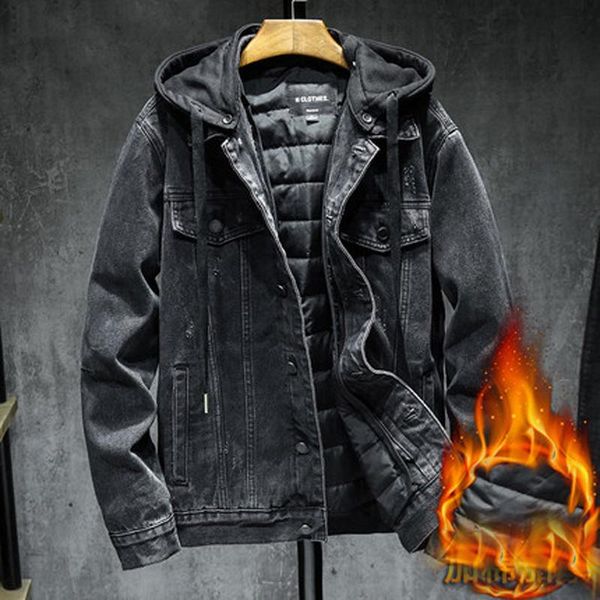 men's jackets jean jacket hoodies men winter loose oversize coat clothing casual slim denim hip hop hooded streetwear, Black;brown
men's jackets jean jacket hoodies men winter loose oversize coat clothing casual slim denim hip hop hooded streetwear, Black;brown