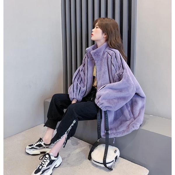 women's fur & faux women 2021 autumn winter plush coat female casual warm soft zipper fake jacket ladies fashion loose overcoat y695, Black
women's fur & faux women 2021 autumn winter plush coat female casual warm soft zipper fake jacket ladies fashion loose overcoat y695, Black