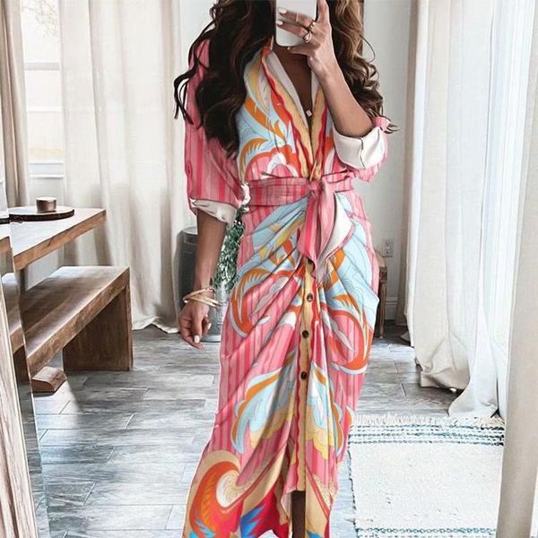 casual dresses yenkye fashion women rose red wave print long dress female lapel collar with belt autumn vestido ladies holiday party, Black;gray
casual dresses yenkye fashion women rose red wave print long dress female lapel collar with belt autumn vestido ladies holiday party, Black;gray