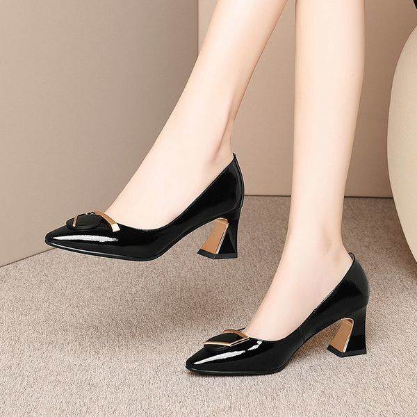 dress shoes thick heels women high heel shoes genuine leather brand party office ladies size:34-42 rl7h, Black
dress shoes thick heels women high heel shoes genuine leather brand party office ladies size:34-42 rl7h, Black