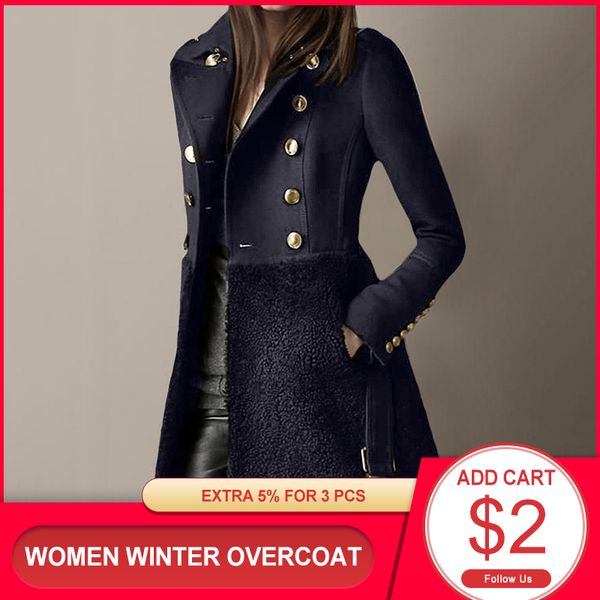 winter double-breasted coat women overcoat jacket thick warm fleece jacket korean plus size wrap coats female casual, Black
winter double-breasted coat women overcoat jacket thick warm fleece jacket korean plus size wrap coats female casual, Black