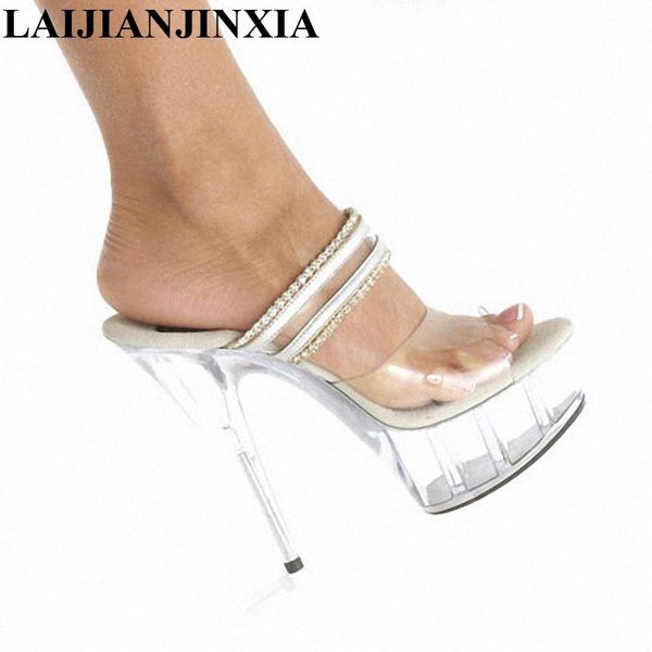 slippers laijianjinxia clear pvc women 15cm plastic high heels open toe platform shoes outdoor slides mules, Black
slippers laijianjinxia clear pvc women 15cm plastic high heels open toe platform shoes outdoor slides mules, Black