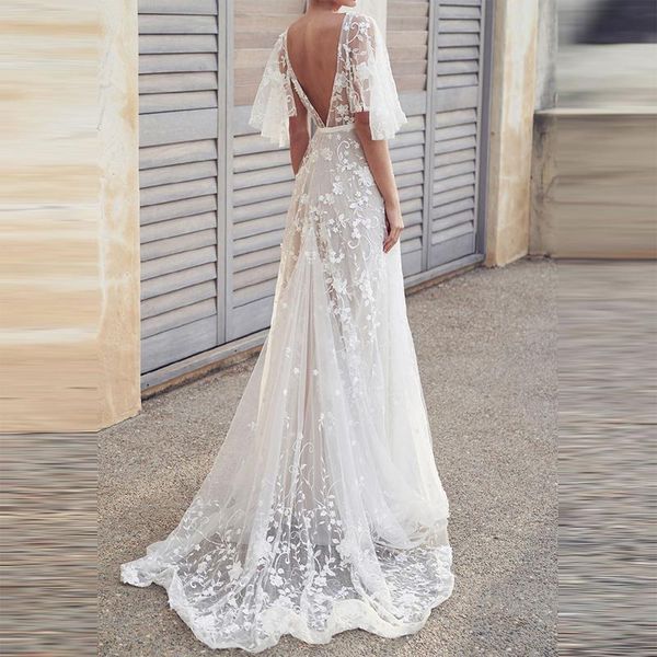 casual dresses women lace dress elegant long gowns romantic v-neck maxi backless evening club wedding white party female vestidos, Black;gray
casual dresses women lace dress elegant long gowns romantic v-neck maxi backless evening club wedding white party female vestidos, Black;gray