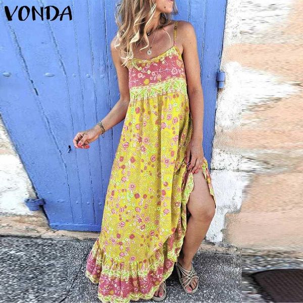 casual dresses long maxi dress vonda women sleeveless vintage floral print ruffled loose bohemian vestidos femme robe, Black;gray
casual dresses long maxi dress vonda women sleeveless vintage floral print ruffled loose bohemian vestidos femme robe, Black;gray