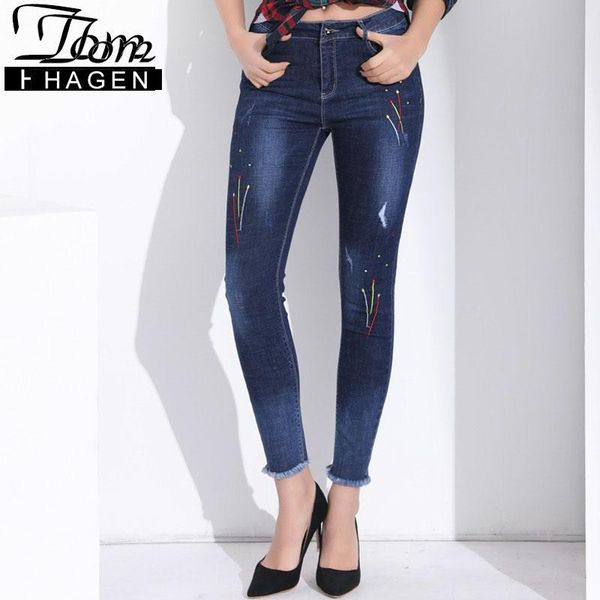 tom hagen woman skinny ripped jeans for women high waist ladies embroidered pants plus size stretch pencil women's, Blue
tom hagen woman skinny ripped jeans for women high waist ladies embroidered pants plus size stretch pencil women's, Blue