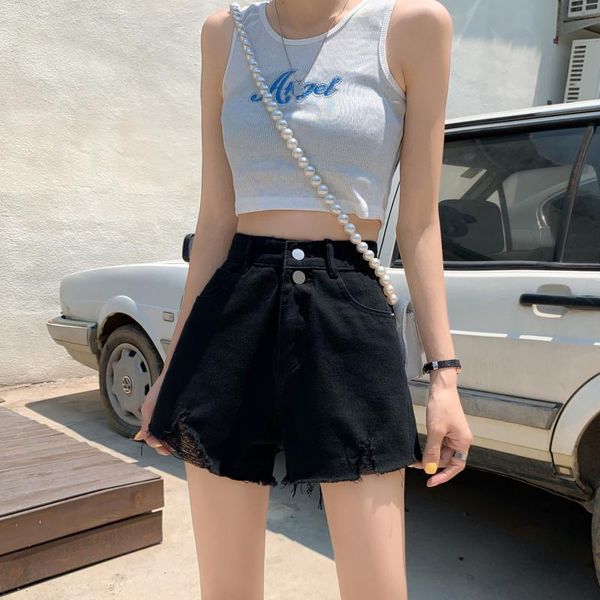 women's shorts ytx1456 summer 2021 thin pants high waist net red hole a-line casual, White;black
women's shorts ytx1456 summer 2021 thin pants high waist net red hole a-line casual, White;black