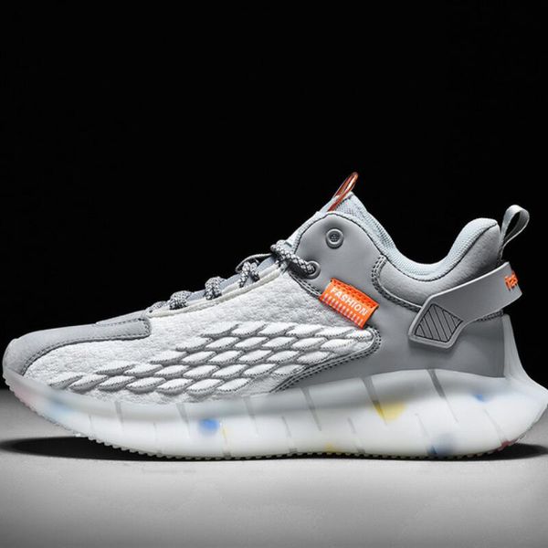 2021 spring and summer flying knit shoes sport mesh fashion leisure sports men's b25, Black