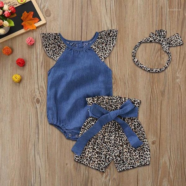 clothing sets infant baby girls denim jumpsuit romper+ leopard print shorts+headbands outfits set of born clothes @301, White
clothing sets infant baby girls denim jumpsuit romper+ leopard print shorts+headbands outfits set of born clothes @301, White