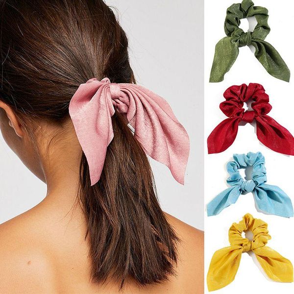 hair accessories fashion solid color bow scrunchie for women ponytail holder knot tie scarf ribbon elastic band gift, Slivery;white
hair accessories fashion solid color bow scrunchie for women ponytail holder knot tie scarf ribbon elastic band gift, Slivery;white
