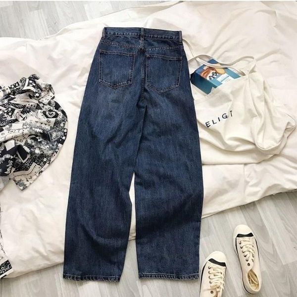 women's jeans womens wide leg dark blue denim trousers long mopping high waist korean loose vintage straights pants
women's jeans womens wide leg dark blue denim trousers long mopping high waist korean loose vintage straights pants
