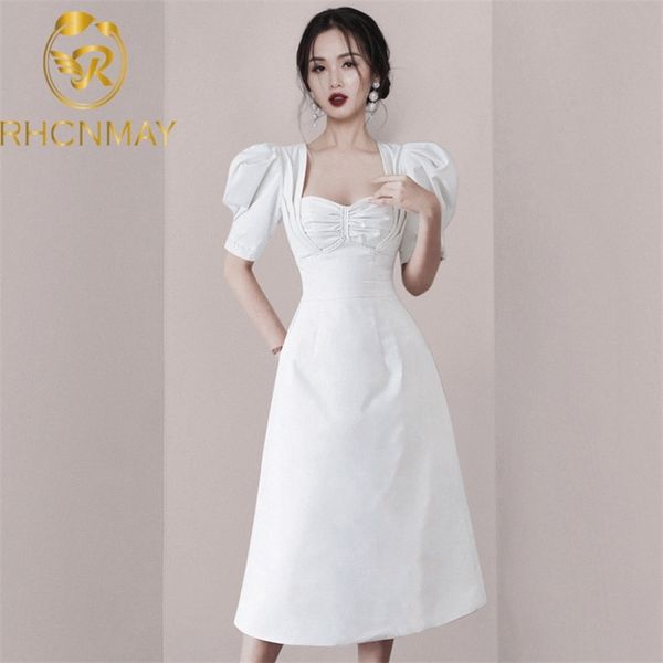 fashion elegant white puff sleeves party dress women summer vintage square collar slim princess long dresses vestidos 210506, Black;gray
fashion elegant white puff sleeves party dress women summer vintage square collar slim princess long dresses vestidos 210506, Black;gray