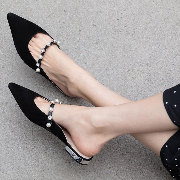slippers lovirs boutique women genuine leather mule pearls diamonds decoration slipper dress party shoes, Black
slippers lovirs boutique women genuine leather mule pearls diamonds decoration slipper dress party shoes, Black