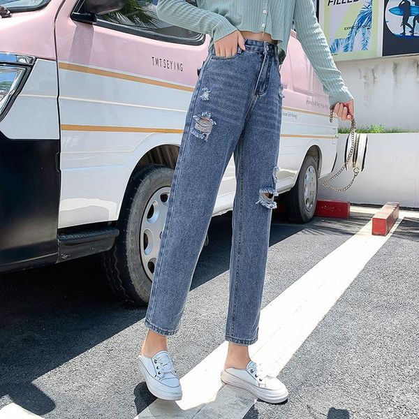 women's jeans harem pants ripped vintage high waist women boyfriend summer casual mom cowboy denim ladies, Blue
women's jeans harem pants ripped vintage high waist women boyfriend summer casual mom cowboy denim ladies, Blue