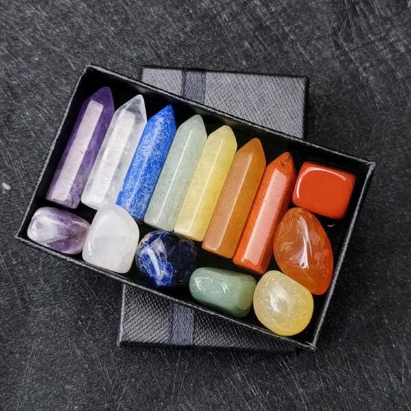 decorative objects & figurines seven chakras and hexagonal column combination set healing stone natural crafts point home mineral stones qua
decorative objects & figurines seven chakras and hexagonal column combination set healing stone natural crafts point home mineral stones qua