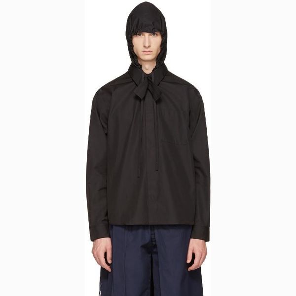 men's casual shirts shirt scarf design loose stand collar long sleeve black cotton korean fashion for men plus size, White;black
men's casual shirts shirt scarf design loose stand collar long sleeve black cotton korean fashion for men plus size, White;black