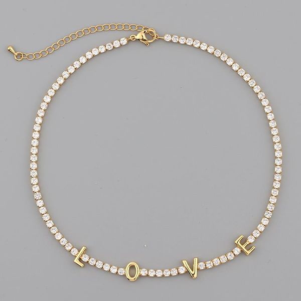 pendant necklaces micro pave cubic zircon tennis chain love for women crystal gold chokers jewelry, Silver
pendant necklaces micro pave cubic zircon tennis chain love for women crystal gold chokers jewelry, Silver